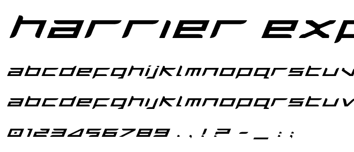 Harrier Expanded Italic police