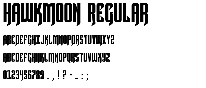 Hawkmoon Regular font