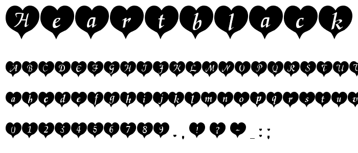 HeartBlack Becker font