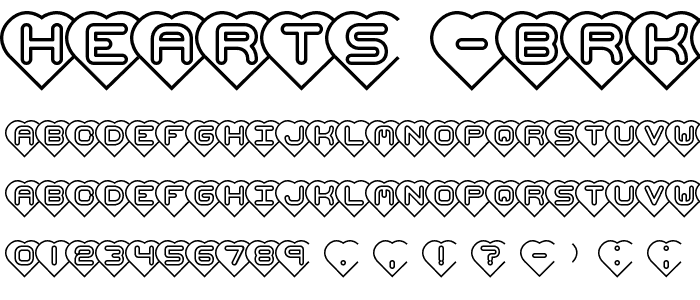 Hearts -BRK- font