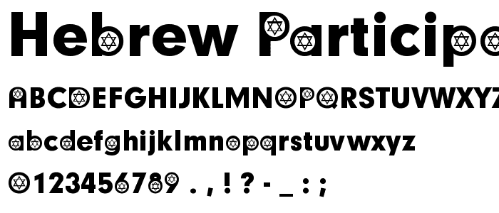 Hebrew Participants font