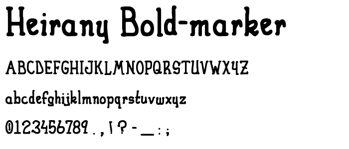 Heirany Bold-Marker police