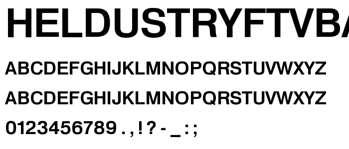 HeldustryFTVBasic Demi font