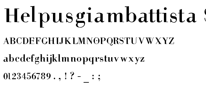 HelpUsGiambattista-SmallCaps font