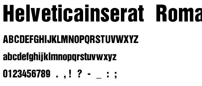 HelveticaInserat-Roman-SemiB font