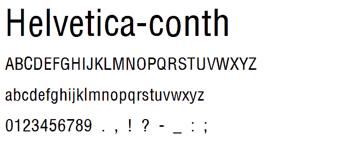 Helvetica-Conth police