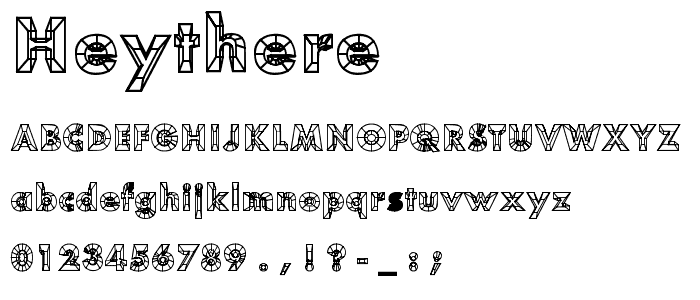 Heythere font