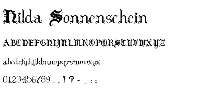 Hilda Sonnenschein font