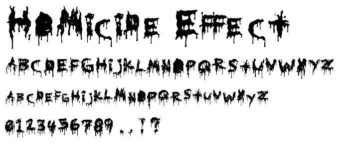 HoMicIDE EFfeCt font