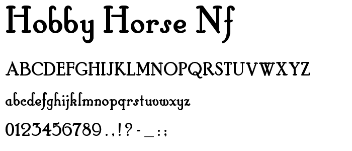 Hobby Horse NF font