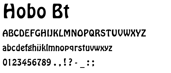 Hobo BT font