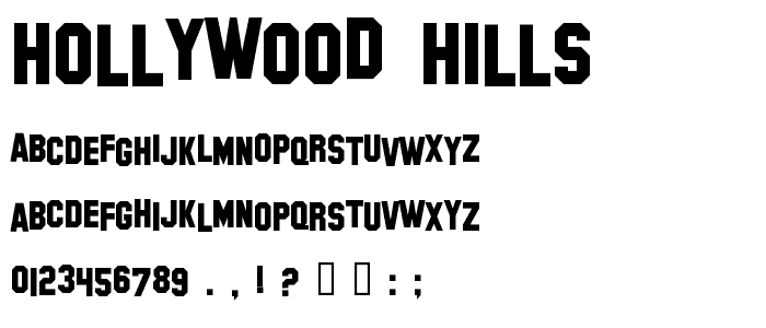 Hollywood Hills font