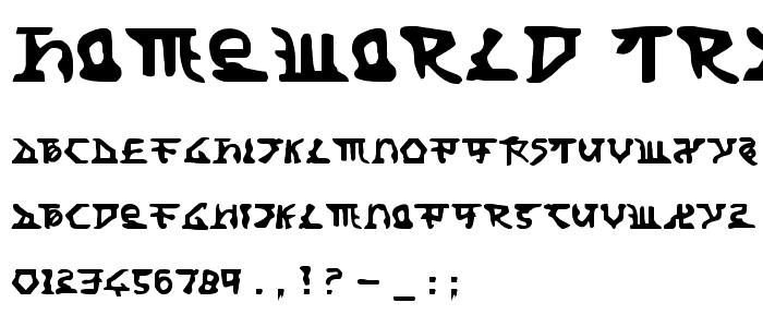 Homeworld Translator font