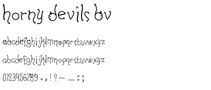 Horny Devils BV font