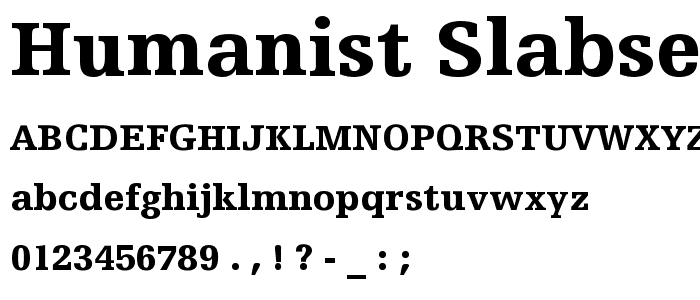 Humanist Slabserif 712 Black BT font