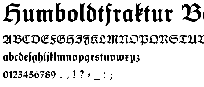 HumboldtFraktur Bold police