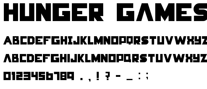 Hunger Games font