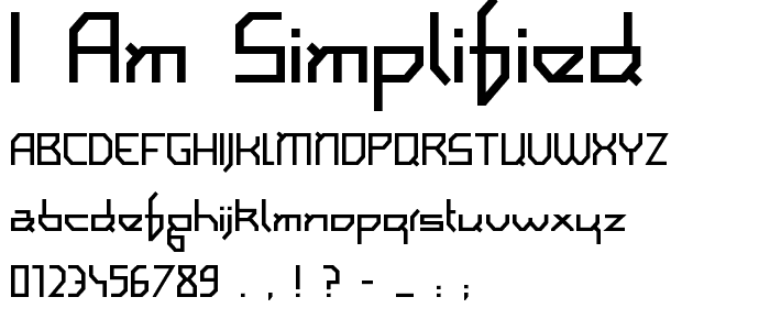 I am simplified font