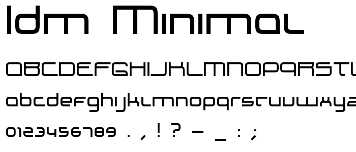 IDM Minimal font