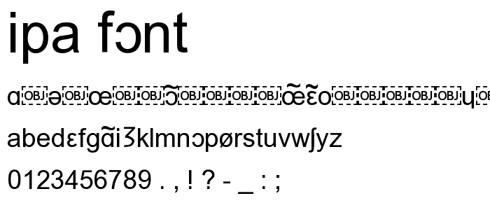 IPA Font police