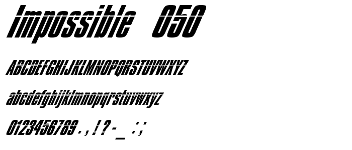 Impossible - 050 font