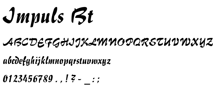 Impuls BT font