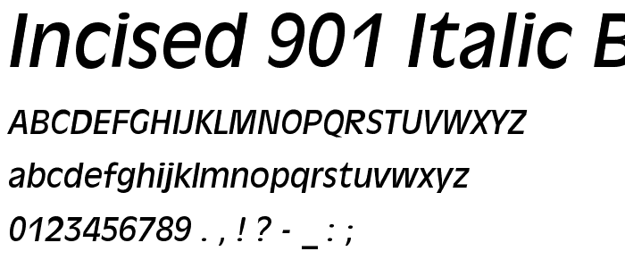 Incised 901 Italic BT font