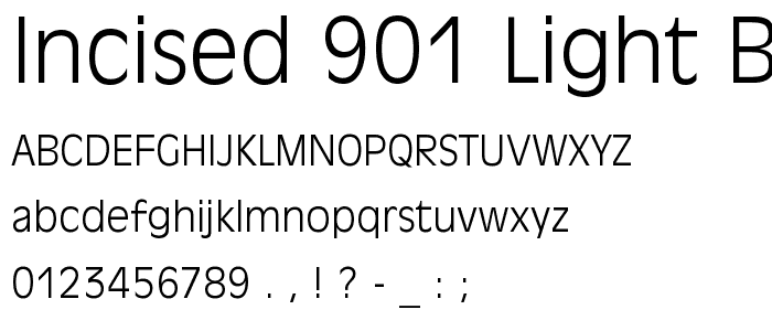 Incised 901 Light BT font