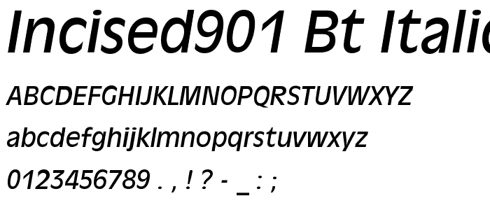 Incised901 BT Italic font