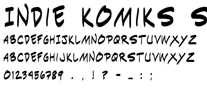 Indie Komiks Sketch Normal font