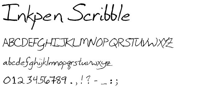 Inkpen Scribble font