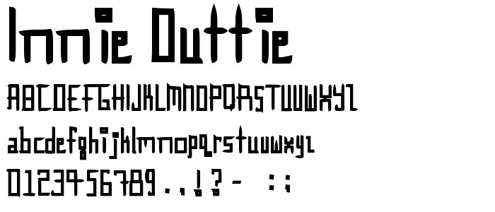 Innie Outtie font