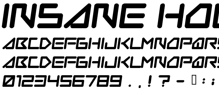 Insane Hours font