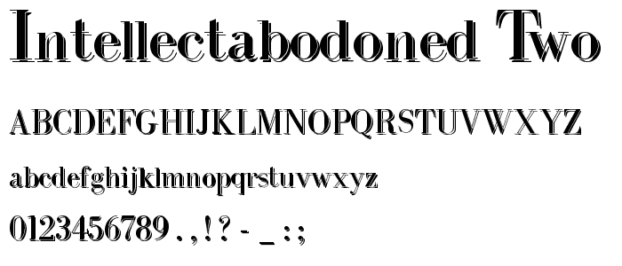 IntellectaBodoned Two font