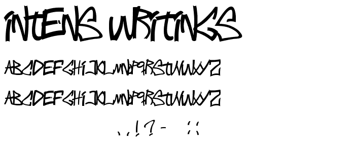 Intens writings font