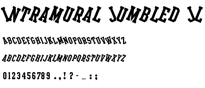 Intramural Jumbled JL font