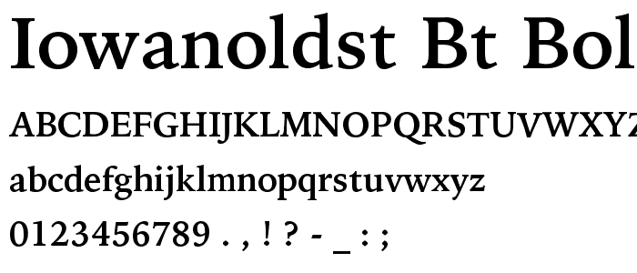 IowanOldSt BT Bold font