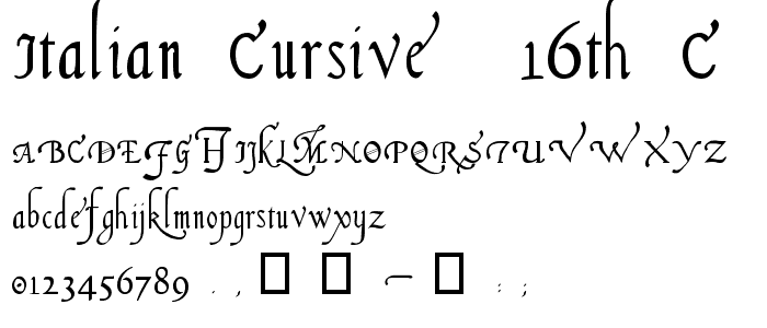 Italian Cursive, 16th c. police