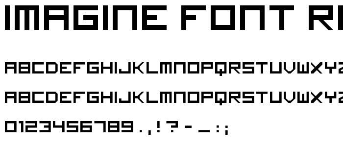 imagine font Regular font