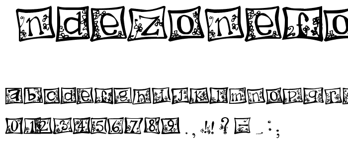 indezonefont - creative font