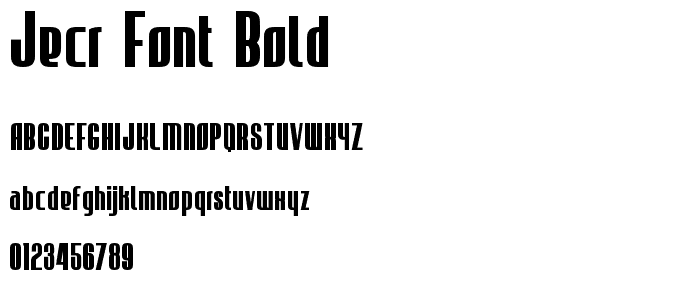 JECR Font Bold font