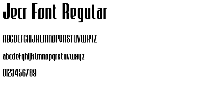 JECR Font Regular police