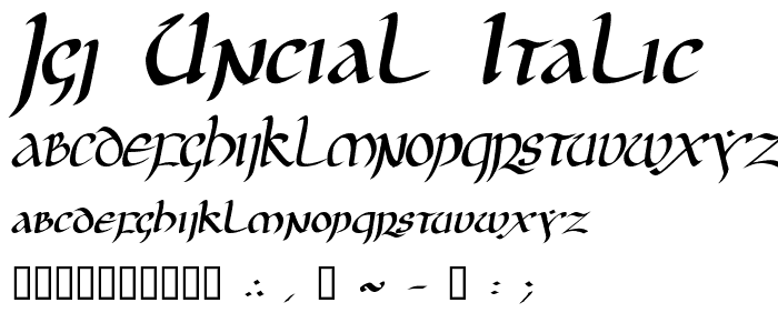 JGJ Uncial Italic police