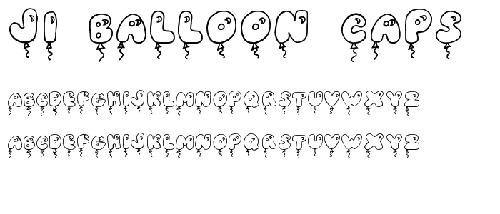 JI Balloon Caps font