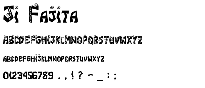 JI Fajita font