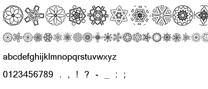 JI Kaleidoscope Bats 5 font