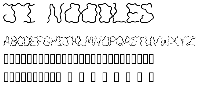 JI Noodles font