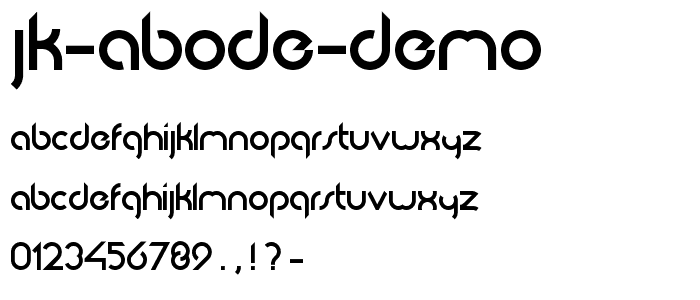 JK Abode Demo font