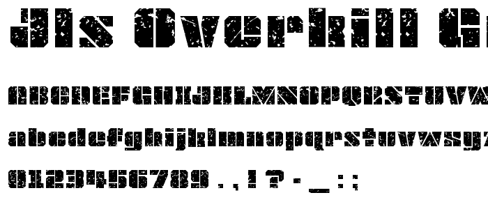 JLS OverKill Grunge Normal font