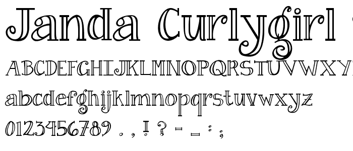 Janda Curlygirl Serif police